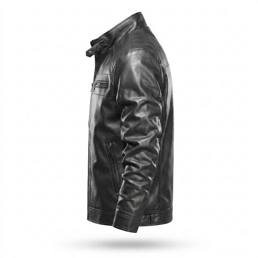 Lederjacken Outlet24 - Mevad | Gesteppt Gefüttert Lederjacke Herren