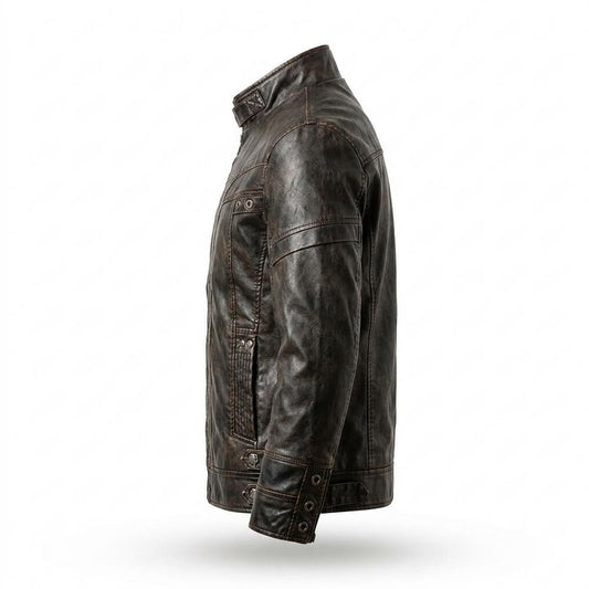 Lederjacken Outlet24 - Vasin | Figurbetont Gewaschen Lederjacke Herren