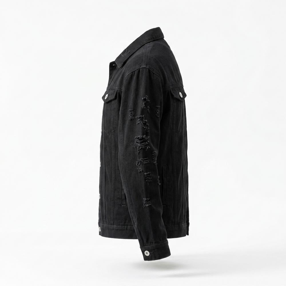 Lederjacken Outlet24 - Lyven | Zerrissen Geknöpft Jacke Herren