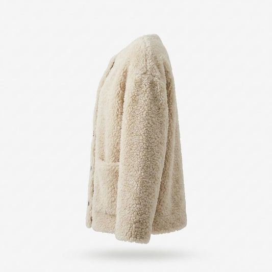 Lederjacken Outlet24 - Seben | Strukturiert Geknöpft Jacke Damen