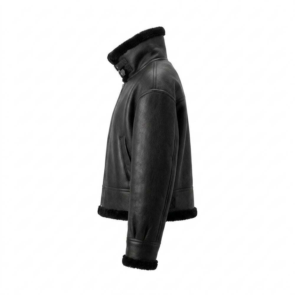 Lederjacken Outlet24 - Yupus | Gefütterte Gekürzte Lederjacke Unisex