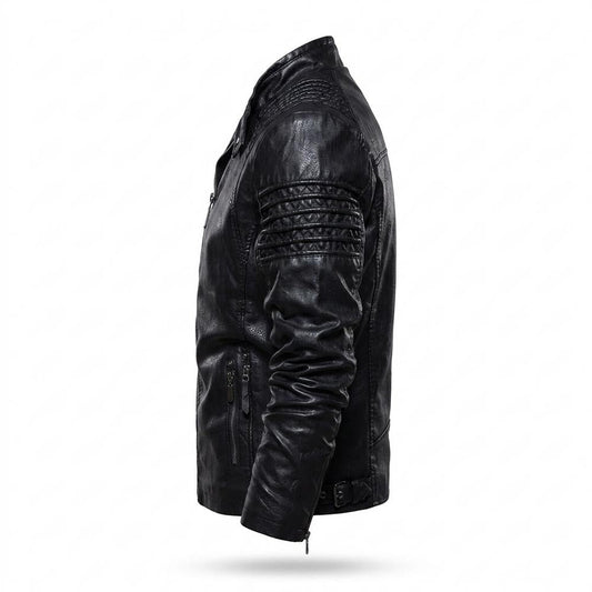 Lederjacken Outlet24 - Terid | Gesteppt Gefüttert Lederjacke Herren