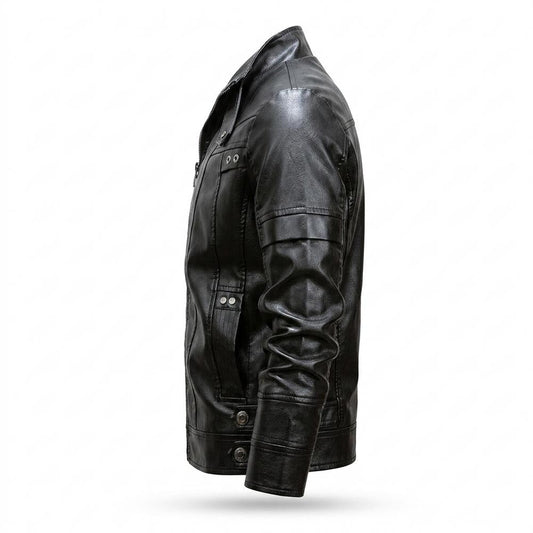 Lederjacken Outlet24 - Suwan | Gefüttert Strukturiert Lederjacke Herren