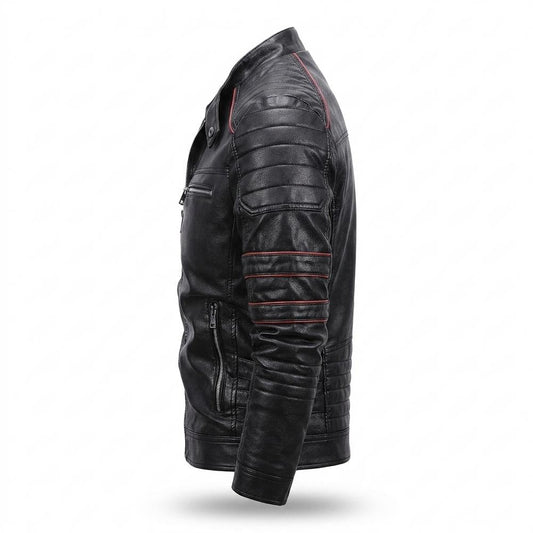 Lederjacken Outlet24 - Mopid | Gesteppt Tailliert Lederjacke Herren