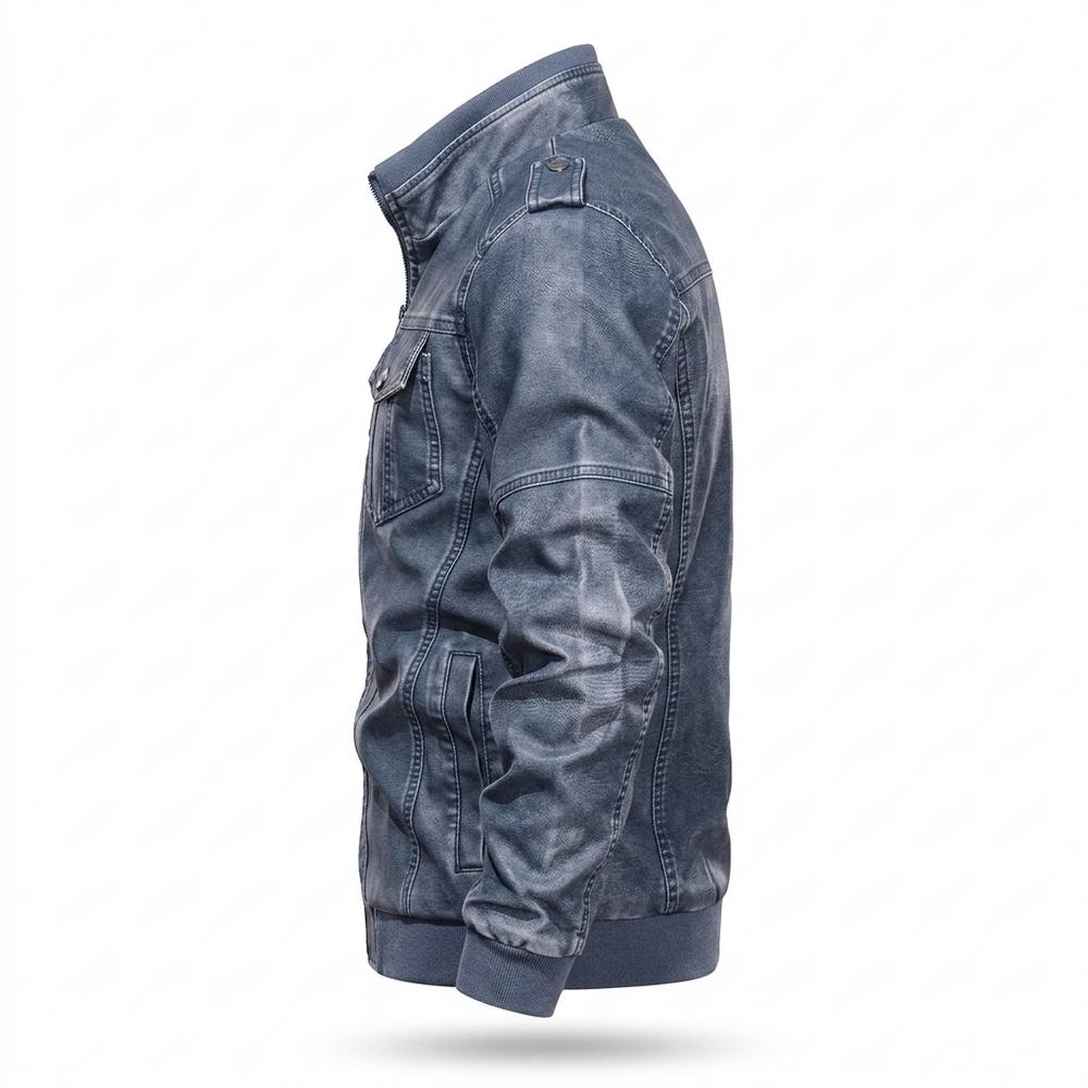 Lederjacken Outlet24 - Nehas | Gewaschen Gefüttert Lederjacke Herren