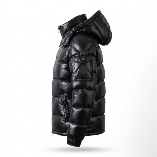 Lederjacken Outlet24 - Dudod | Glänzend Gefüttert Jacke Herren
