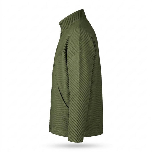 Lederjacken Outlet24 - Tedan | Plissierte Geknöpfte Jacke Herren