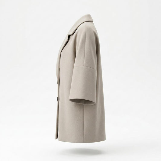 Lederjacken Outlet24 - Zibed | Oversized Geknöpfter Mantel Damen