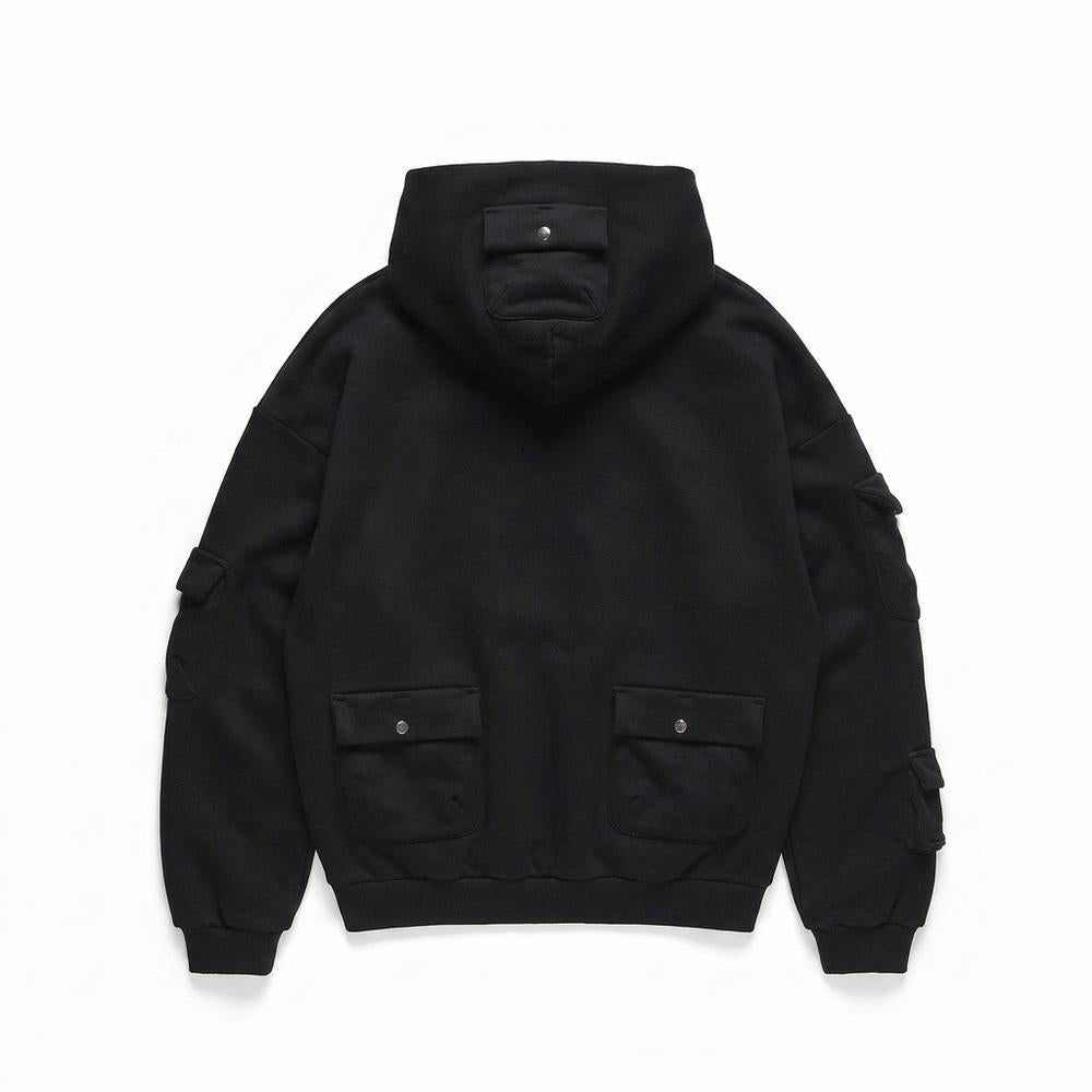 Lederjacken Outlet24 - Nufar | Aufgesetzt Weit Hoodie Unisex