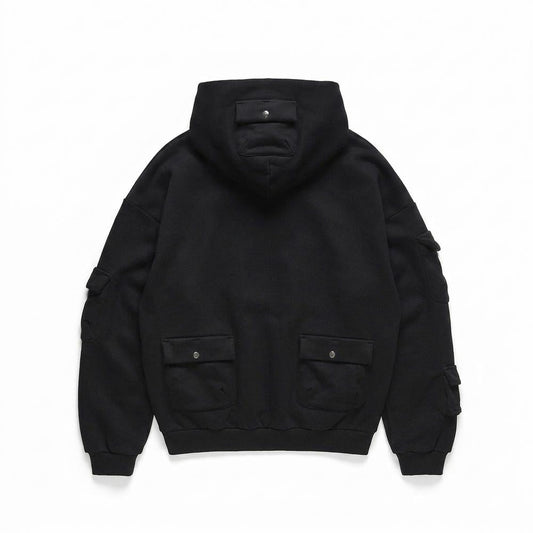 Lederjacken Outlet24 - Nufar | Aufgesetzt Weit Hoodie Unisex