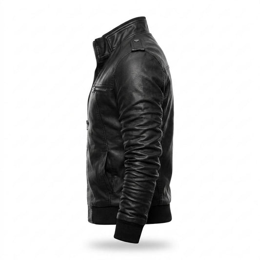 Lederjacken Outlet24 - Munes | Gesteppt Gefüttert Lederjacke Herren