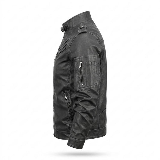 Lederjacken Outlet24 - Mulin | Gesteppt Tailliert Lederjacke Herren