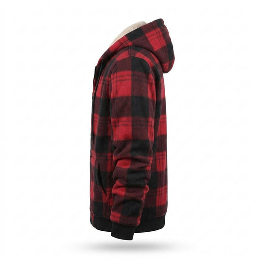 Lederjacken Outlet24 - Eawin | Gefüttert Kariert Hoodie Herren