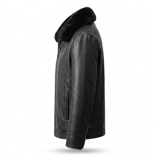 Lederjacken Outlet24 - Easim | Warm Gefüttert Lederjacke Herren