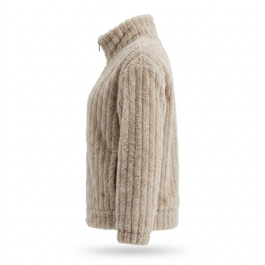 Lederjacken Outlet24 - Datus | Gerippt Flauschig Jacke Damen