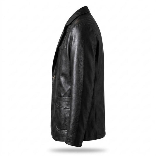 Lederjacken Outlet24 - Dapit | Gefüttert Geknöpft Lederjacke Herren