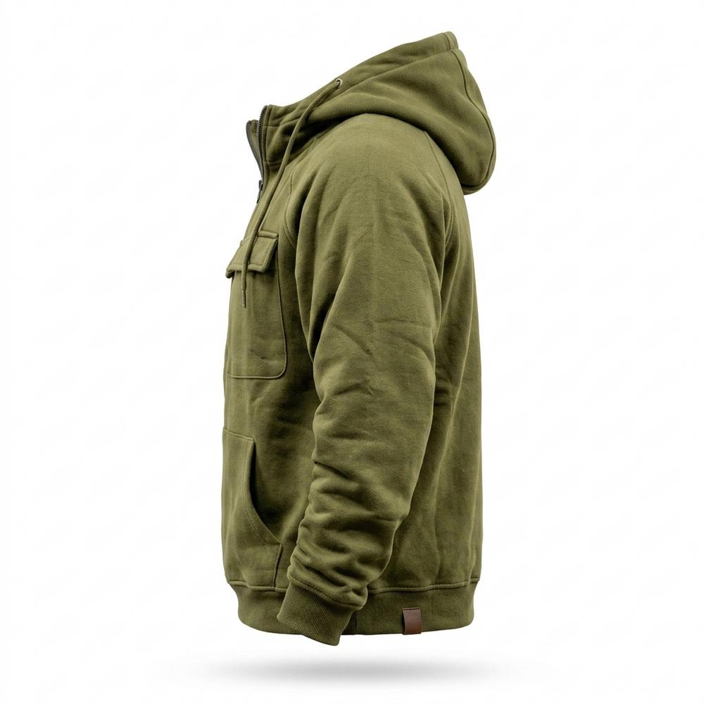 Lederjacken Outlet24 - Nuvev | Gefütterter Reißverschluss Hoodie Herren