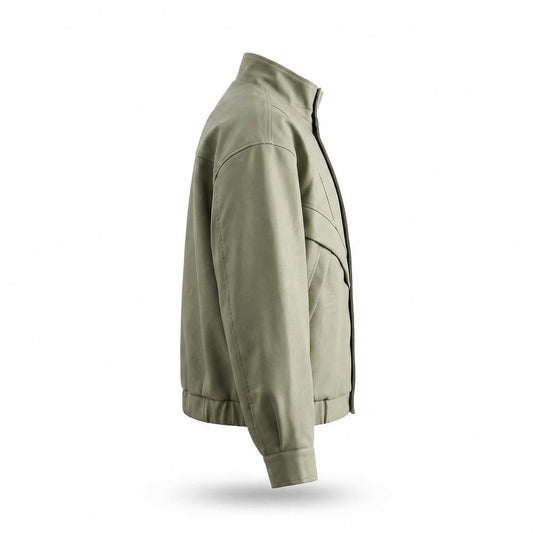Lederjacken Outlet24 - Lasir | Weit Geschnittene Hochgeschlossene Jacke Unisex