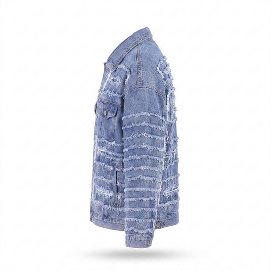 Lederjacken Outlet24 - Elron | Fransige Verwaschene Jacke Unisex