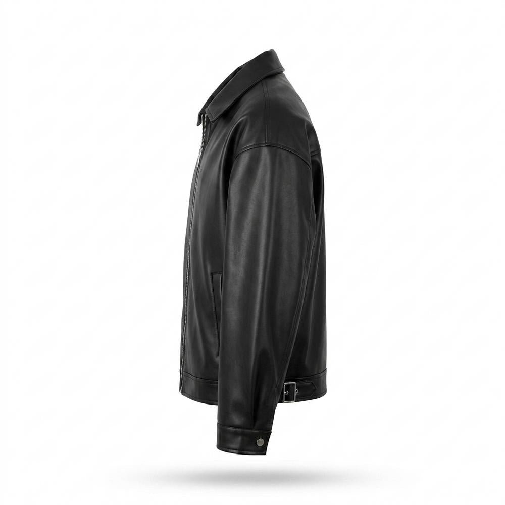 Lederjacken Outlet24 - Corod | Glatte Lockere Lederjacke Unisex