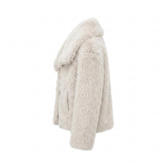 Lederjacken Outlet24 - Taher | Flauschig Kurzgeschnitten Jacke Damen