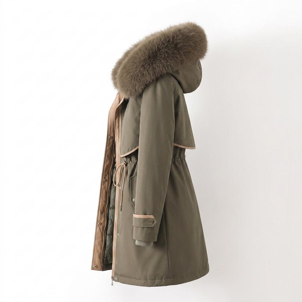 Lederjacken Outlet24 - Tivur | Gefütterter Taillierter Mantel Damen