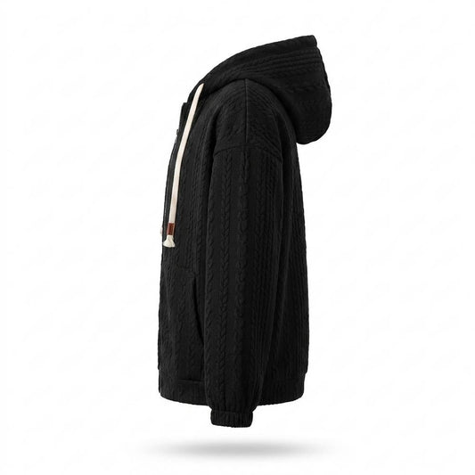 Lederjacken Outlet24 - Rodos | Strukturiert Gestrickt Hoodie Unisex