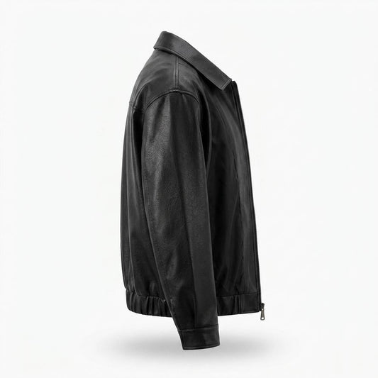 Lederjacken Outlet24 - Rovum | Gefütterte Genarbte Lederjacke Unisex