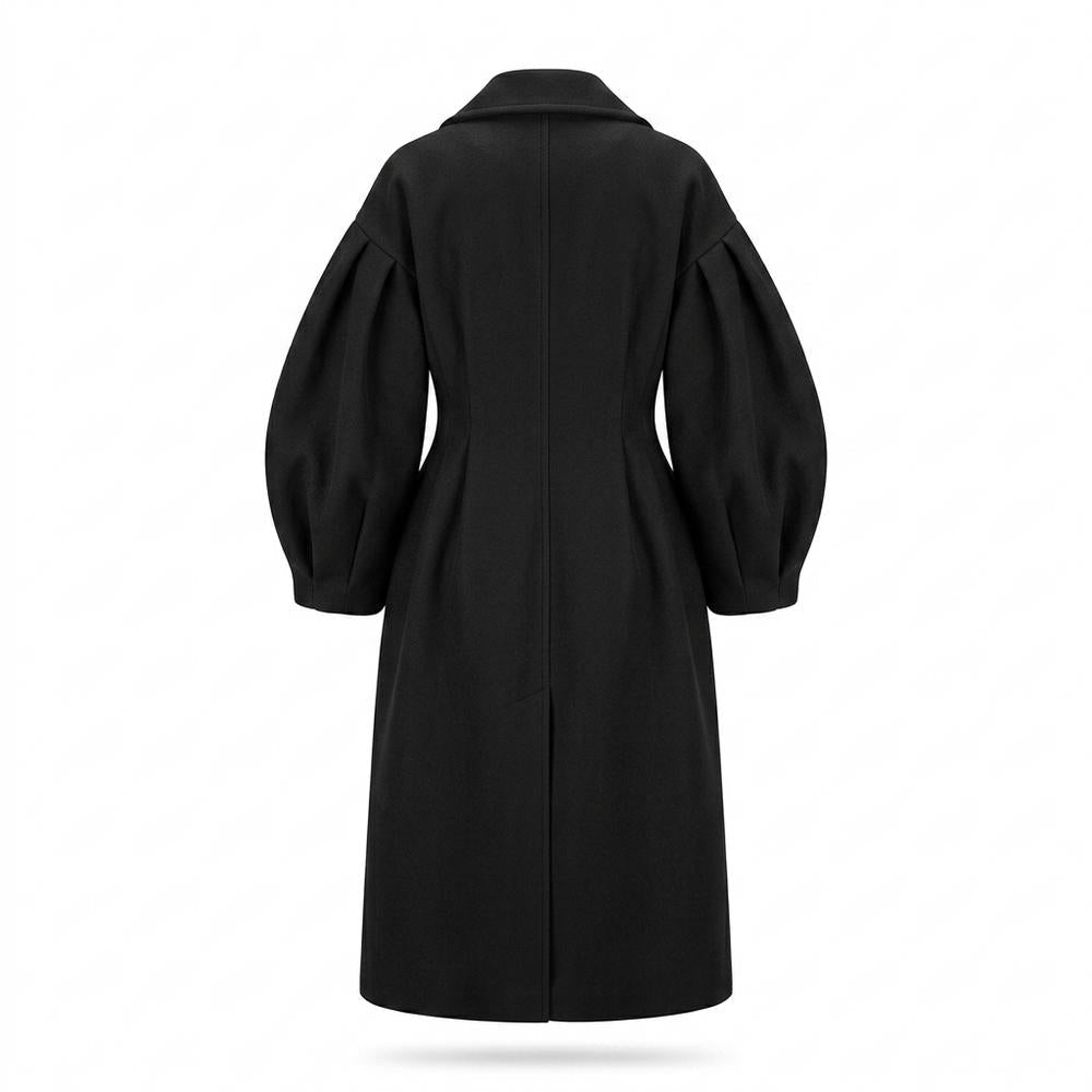 Lederjacken Outlet24 - Yelid | Tailliert Voluminös Mantel Damen