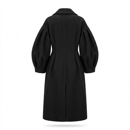 Lederjacken Outlet24 - Yelid | Tailliert Voluminös Mantel Damen