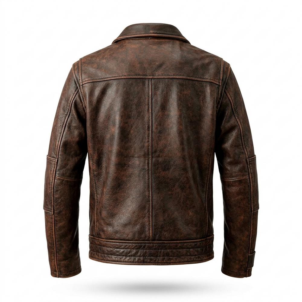 Lederjacken Outlet24 - Zaren | Genarbt Gefüttert Lederjacke Herren