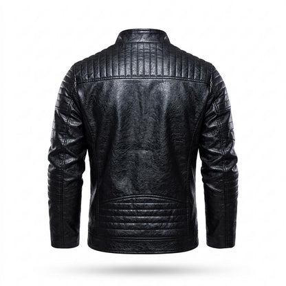 Lederjacken Outlet24 - Zemen | Gesteppt Reißverschluss Lederjacke Herren