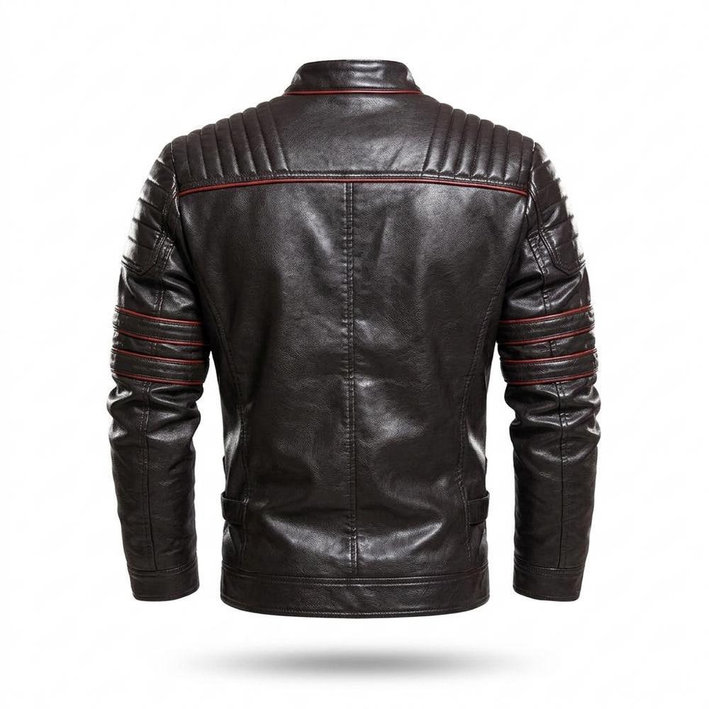 Lederjacken Outlet24 - Viron | Gesteppt Tailliert Lederjacke Herren