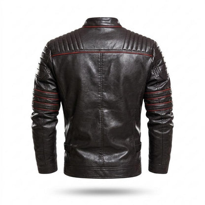 Lederjacken Outlet24 - Viron | Gesteppt Tailliert Lederjacke Herren