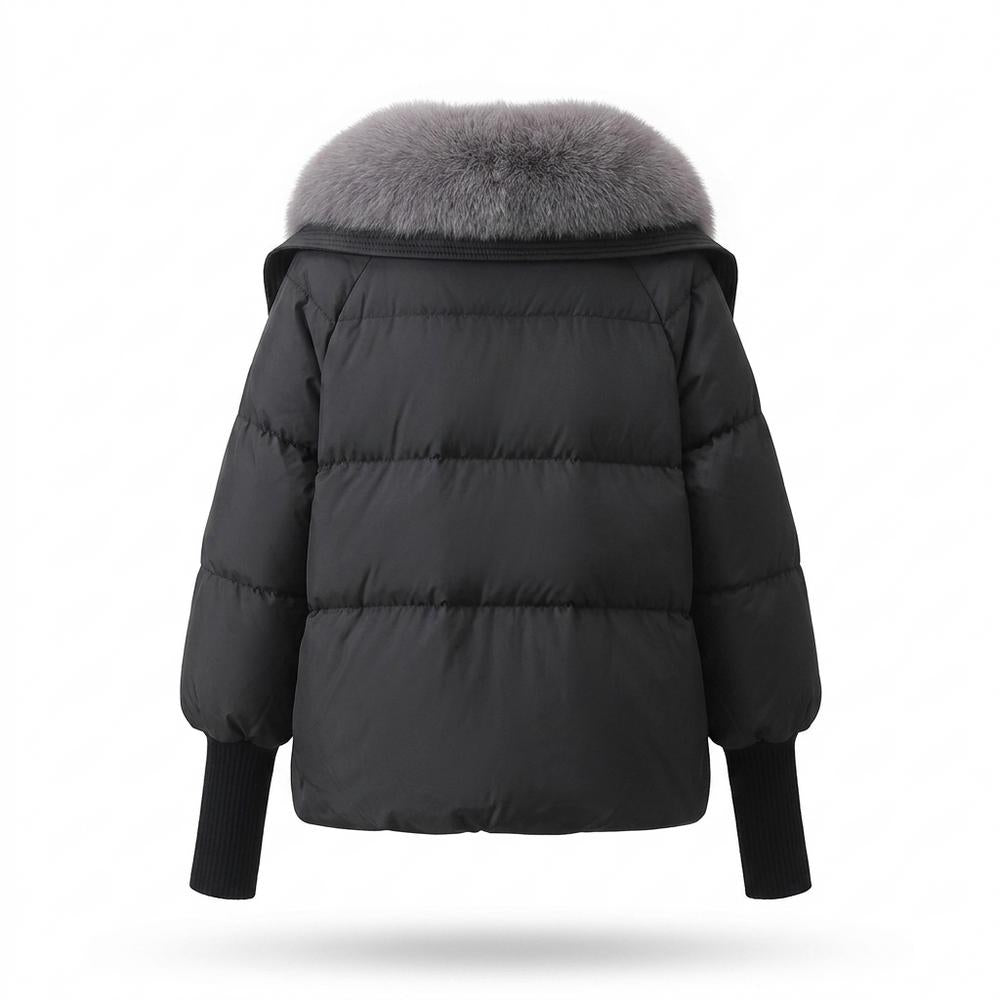 Lederjacken Outlet24 - Doram | Gefüttert Pelzbesetzt Jacke Damen