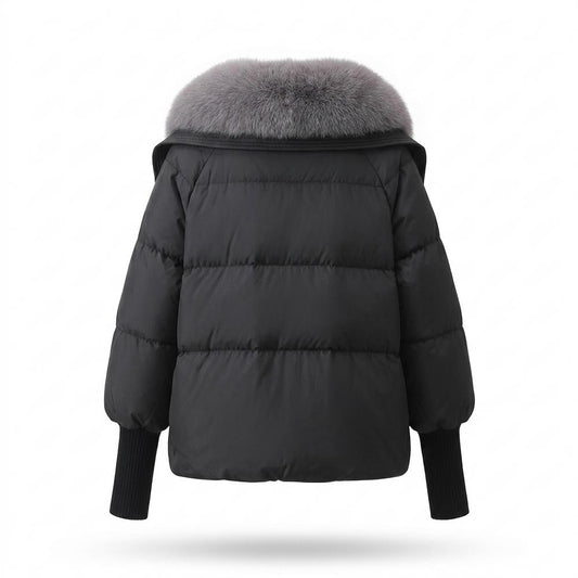 Lederjacken Outlet24 - Doram | Gefüttert Pelzbesetzt Jacke Damen