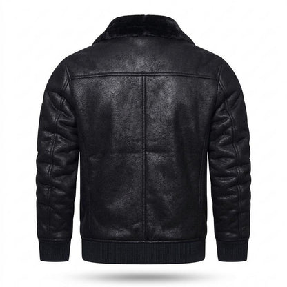 Lederjacken Outlet24 - Migim | Gefüttert Strukturiert Lederjacke Herren