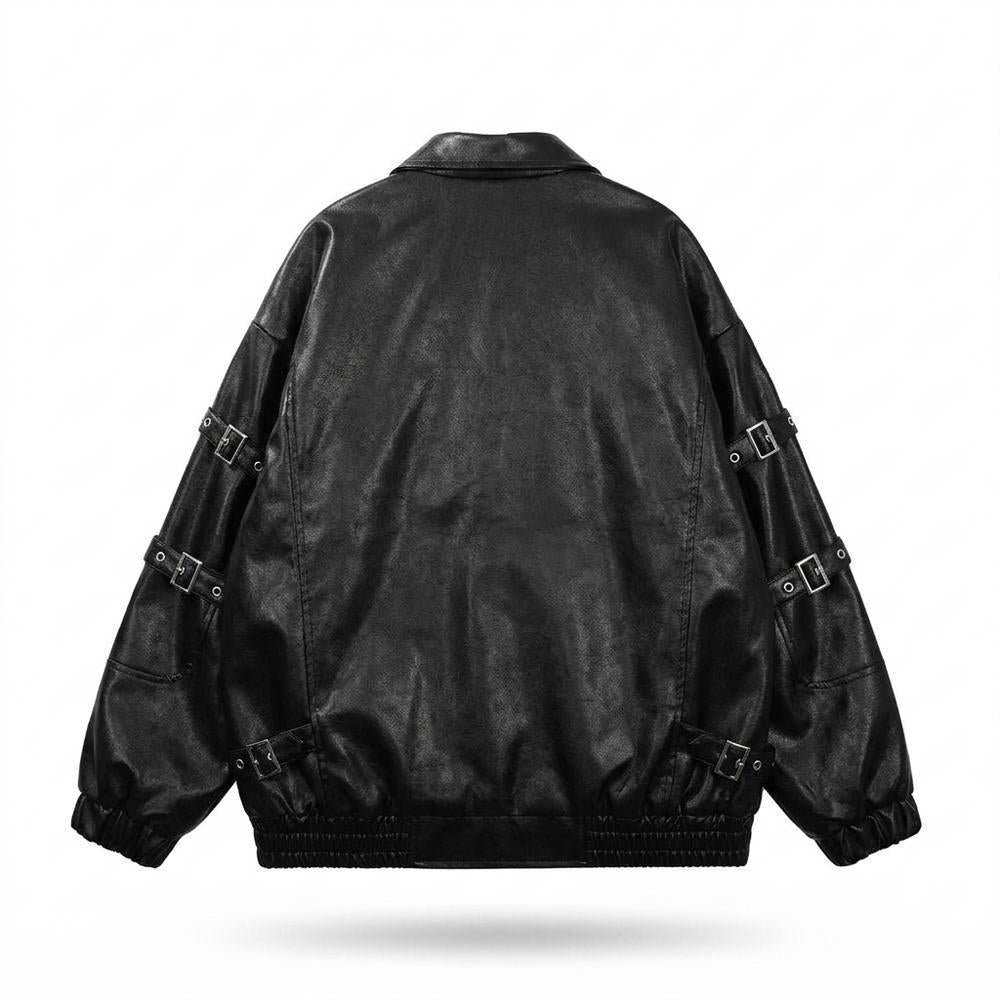 Lederjacken Outlet24 - Nifev | Oversized Reißverschluss Lederjacke Unisex