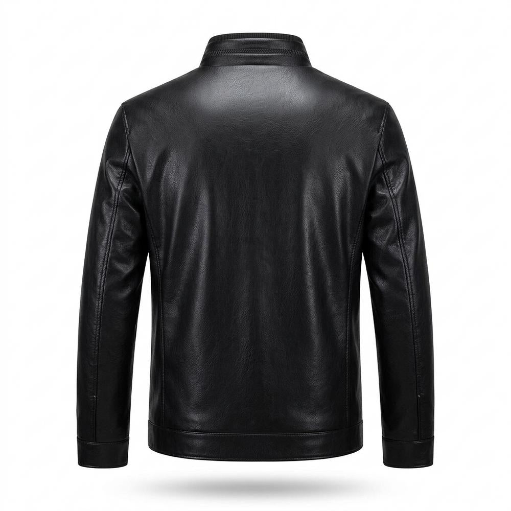 Lederjacken Outlet24 - Kemor | Stehkragen Gefüttert Lederjacke Herren
