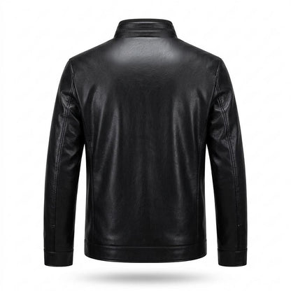 Lederjacken Outlet24 - Kemor | Stehkragen Gefüttert Lederjacke Herren