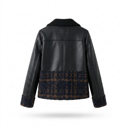 Lederjacken Outlet24 - Vativ | Kombiniert Doppelreihig Lederjacke Damen