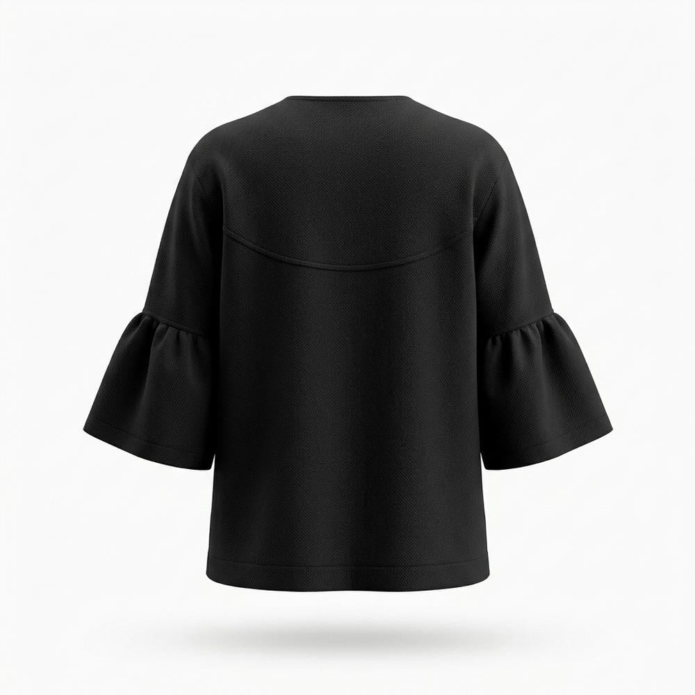 Lederjacken Outlet24 - Letot | Verschlusslos Strukturiert Jacke Damen