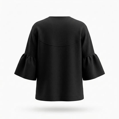 Lederjacken Outlet24 - Letot | Verschlusslos Strukturiert Jacke Damen