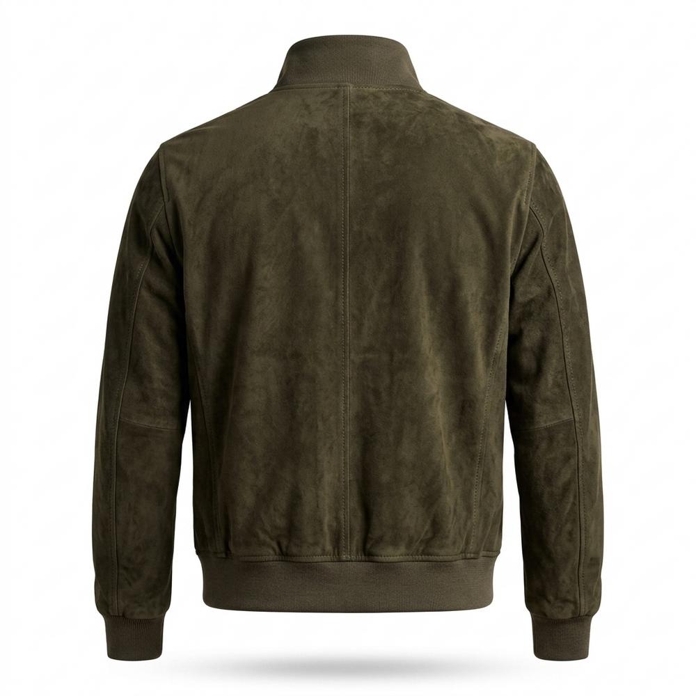 Lederjacken Outlet24 - Zidov | Geknöpft Rauledern Wildleder-Jacke Herren