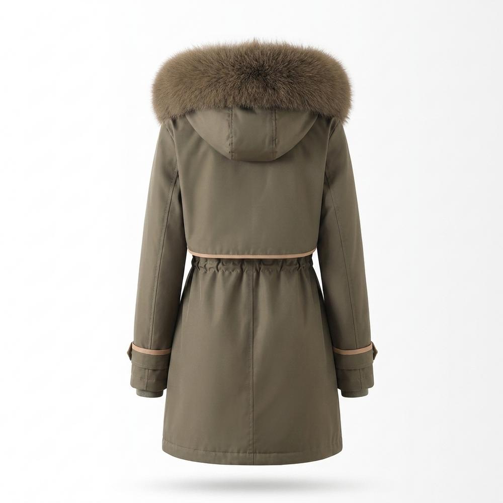 Lederjacken Outlet24 - Tivur | Gefütterter Taillierter Mantel Damen