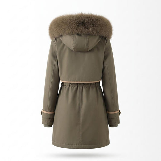 Lederjacken Outlet24 - Tivur | Gefütterter Taillierter Mantel Damen