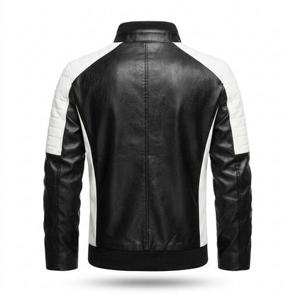 Lederjacken Outlet24 - Nesin | Gesteppt Zweifarbig Lederjacke Herren