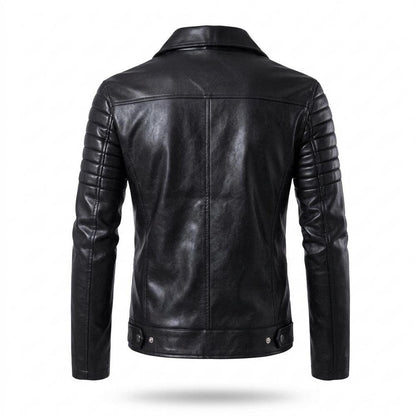 Lederjacken Outlet24 - Auful | Asymmetrisch Gesteppt Lederjacke Herren