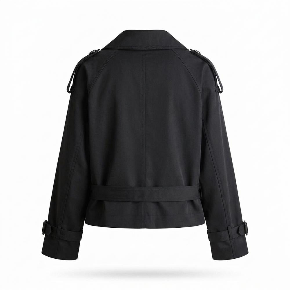 Lederjacken Outlet24 - Muwel | Kurze Doppelreihige Jacke Damen