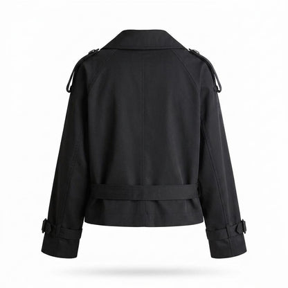 Lederjacken Outlet24 - Muwel | Kurze Doppelreihige Jacke Damen